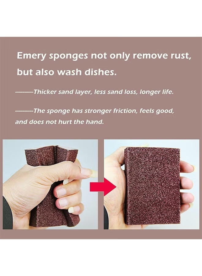 م اكس م إسفنجة التنظيف السحرية ومزيل الصدأ، وسادة تنظيف من الكربوروندوم، متعددة الأغراض للمطبخ والأطباق والأواني والمقالي والأنشطة الخارجية، (5، إسفنجة تنظيف) - Image 5